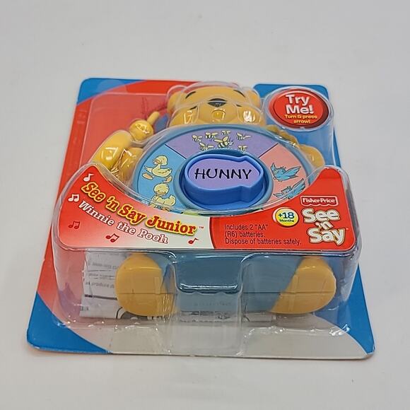 Fisher Price Disney WINNIE THE POOH SEE ‘N SAY Junior Spin toy 5" NEW - Picture 2 of 4